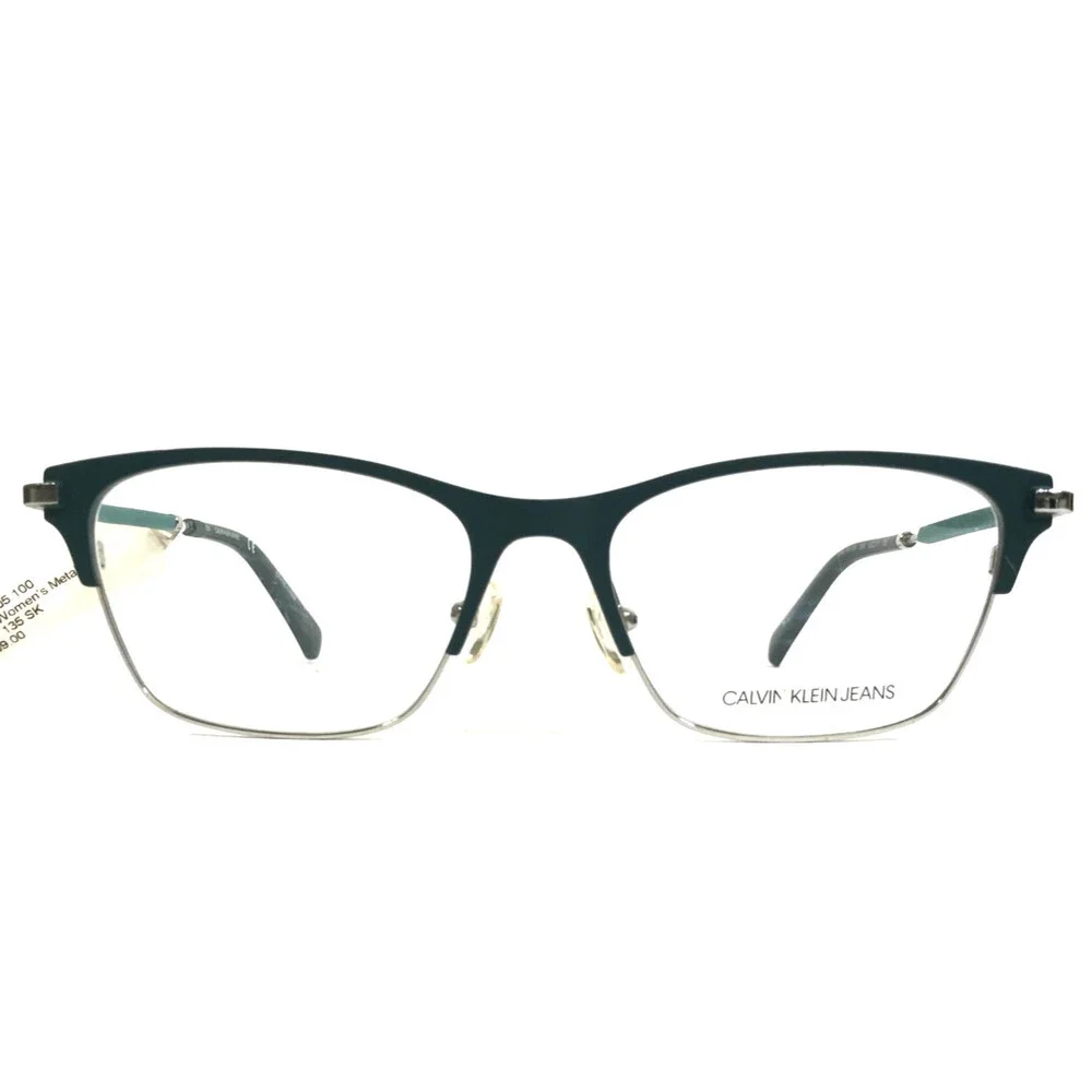 Calvin Klein Jeans Eyeglasses Frame CKJ18105 305 Jade Cat Eye Full Rim 52-17-135
